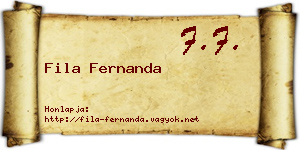 Fila Fernanda névjegykártya